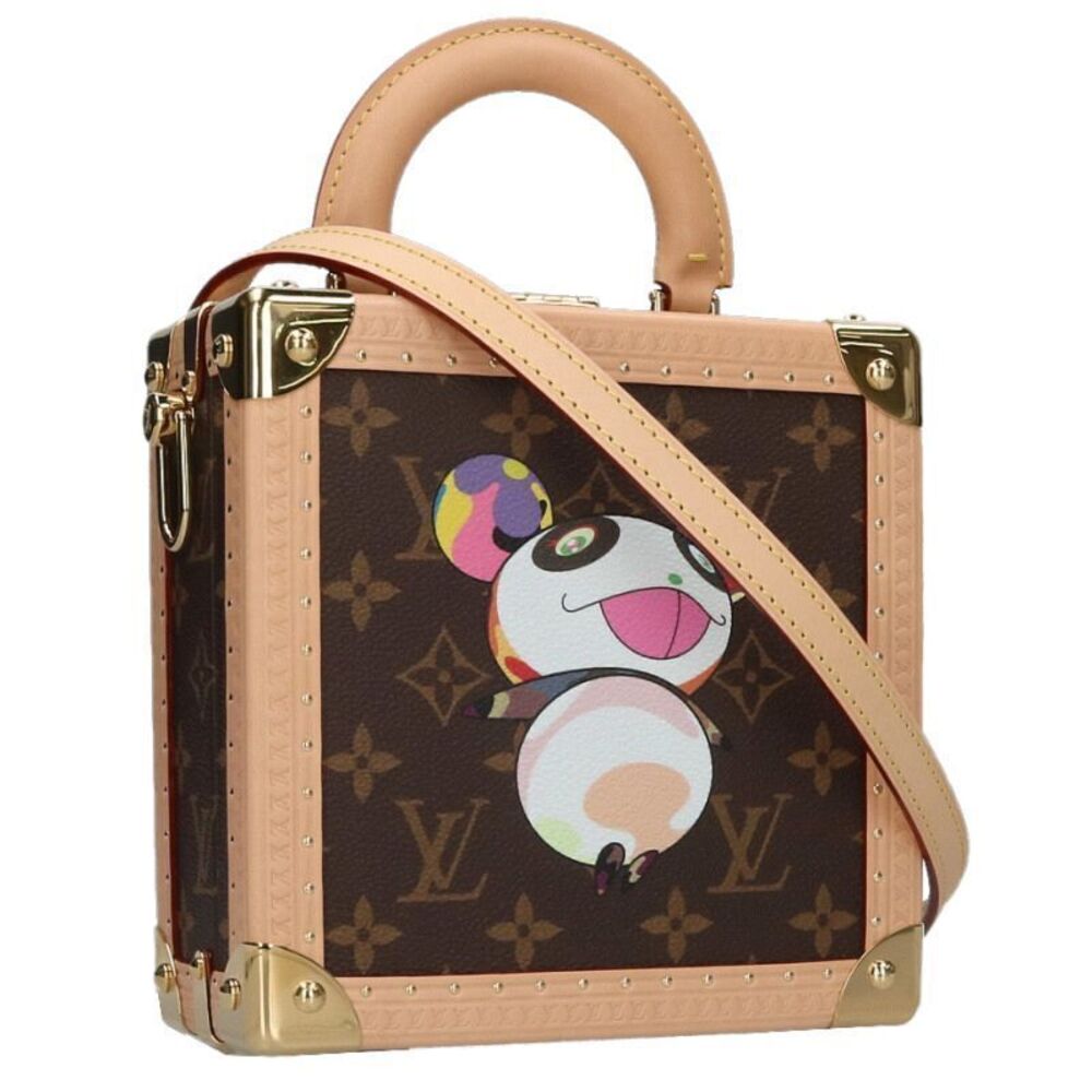 Louis Vuitton Takashi Murakami Square Trunk Monogram Panda Shoulder Bag Brown